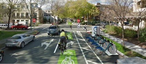 Animated model of a Complete Street