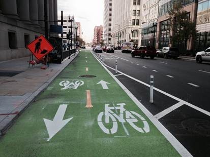 A two-way bike lane
